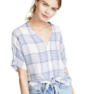 Rails short sleeve tie-front too Small